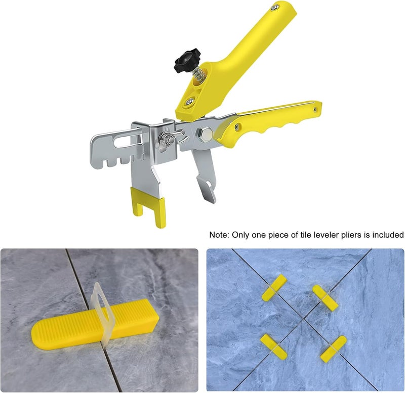RUHOOM Tile Leveling system Plier Hand Floor Pliers Tiling Installation Locator Leveling System for DIY Ceramic Stone Wall Tile Spacers Adjustment yellow - Image 5